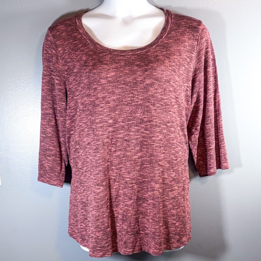 Faded Glory Heathered Orange Tunic Top 4X (26W–28W) - Picture 4 of 11
